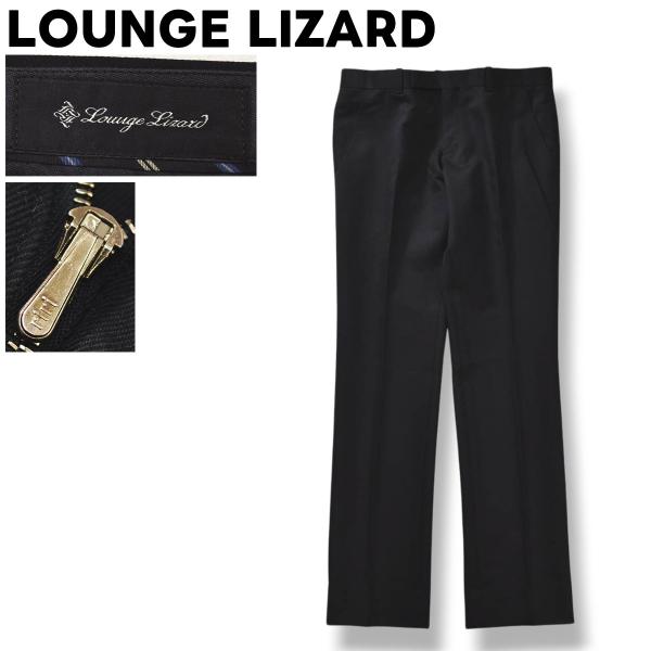 日本製 ラウンジリザード LOUNGE LIZARD ノータック スラックス センタープレス シング...