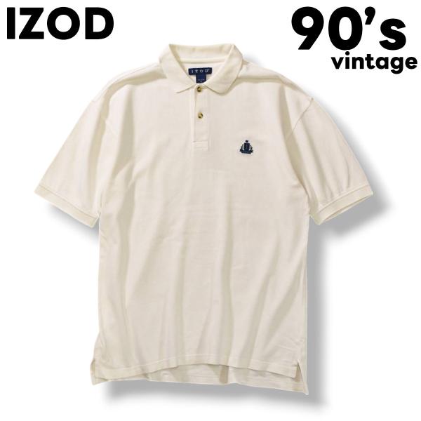 90sヴィンテージ アイゾッド IZOD ワンポイント刺繍 半袖 カノコ ポロシャツ   ノームコア...
