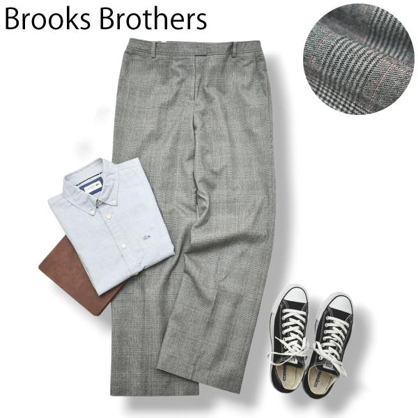 ブルックスブラザーズ Brooks Brothers ワイド ストレート グレンチェック柄 ウール ...