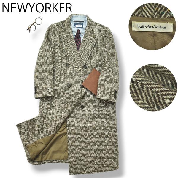 ヴィンテージ 日本製 ニューヨーカー ウール チェスターコート ヘリンボーン ♪