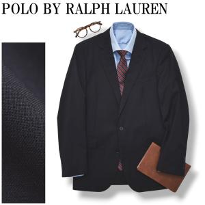 イタリア製 ポロ バイ ラルフローレン POLO BY RALPH LAUREN ネイビーソリッド シングル 2B テーラードジャケット ブレザー 春夏 38 メンズ