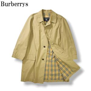 90sヴィンテージ バーバリー Burberrys 裏地 ノバチェック ハーフ ステンカラーコート バルマカーンコート トラッド ビジネス LY ベージュ メンズ