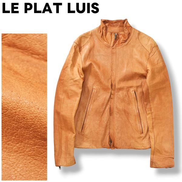 ル プラ ルイス LE PLAT LUIS 羊革 シープスキン レザー ジャケット スタンドカラー ...