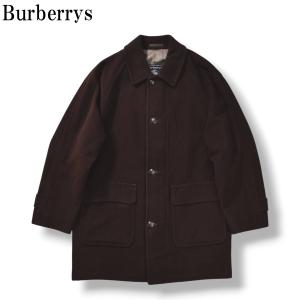 90sヴィンテージ バーバリー Burberrys ウール ハーフ丈 ステンカラーコート バルマカーンコート アウター L ブラウン メンズ