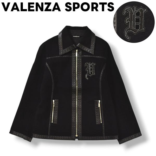 バレンザ スポーツ VALENZA SPORTS アンゴラ ウール ジャケット レザー 羊革 切替 ...