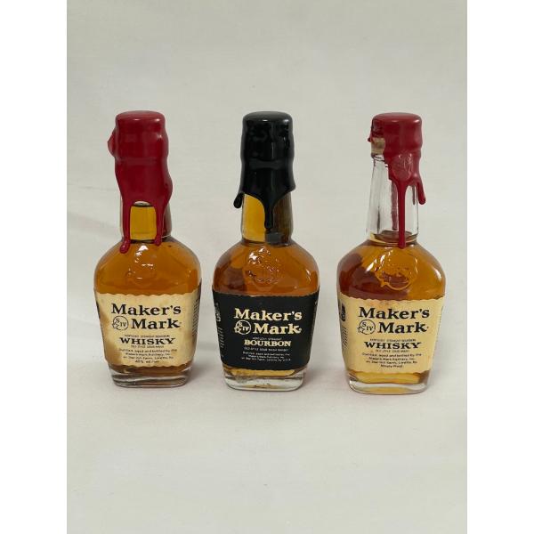 古酒 未開栓 メーカーズ マーク 50ml 45% バーボンウイスキー ラベル違い3本セット Mak...