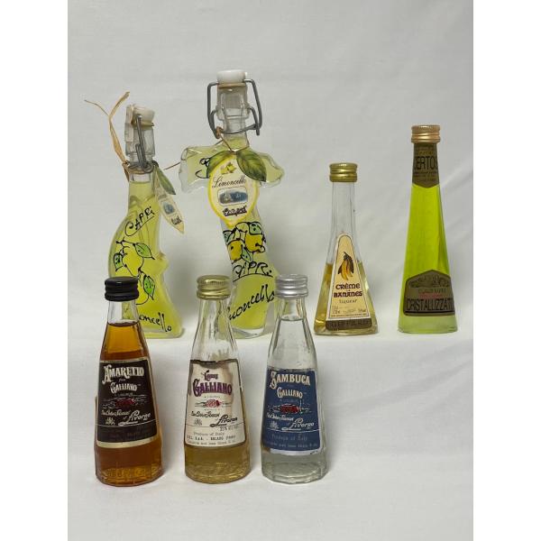 古酒 未開栓 リキュール ミニチュアボトル 7本セット☆アマレット ガリアーノ☆カゾーニ クリスタリ...