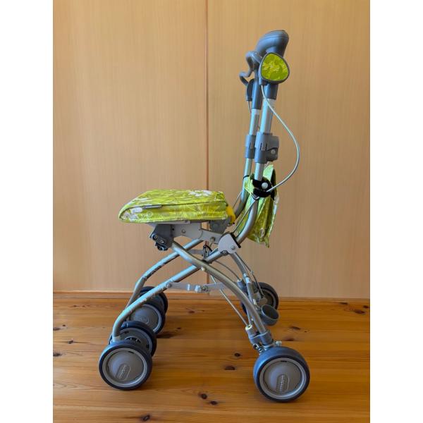 中古品 シルバーカー アロン化成 安寿 さんぽっぽ グリーン色 歩行補助車 SG企画適合商品 最大使...