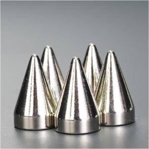 ラウンド型 スタッズ 2爪 直径4mm 高さ7mm [ ニッケルシルバー / 1個