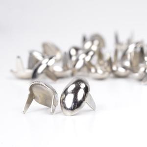 ラウンド型 スタッズ 2爪 直径3mm 高さ6mm [ ニッケルシルバー / 1個