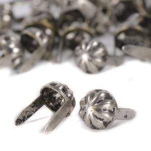 アンブレラ型 スタッズ 2爪ロング 6mm アンティークニッケル [ 1個 ]