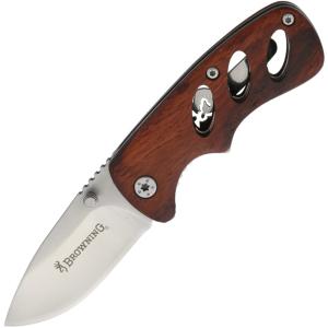 BROWNING 折りたたみナイフ Small Cocobolo ライナーロック式 直刃 ココボロウッドハンドル 3220097｜repmartjp