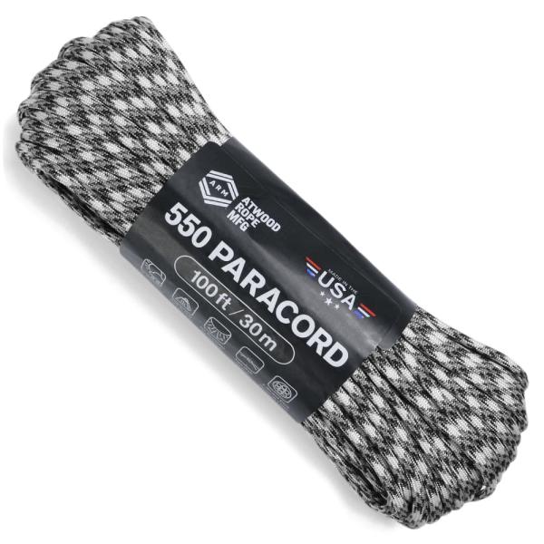 ATWOOD ROPE 550パラコード タイプ3 スノーカモ アトウッドロープ 紐 靴ひも 靴紐 ...