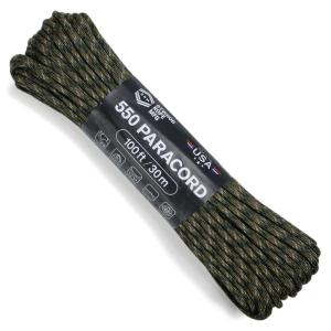 ATWOOD ROPE 550パラコード タイプ3 デジタルウッドランドカモ アトウッドロープ 紐 靴ひも 靴紐 ナイロンコード パラシュートコード