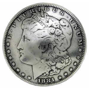 モルガンコンチョ レプリカ ダラー 1ドル硬貨 女神 [ 通常ネジ