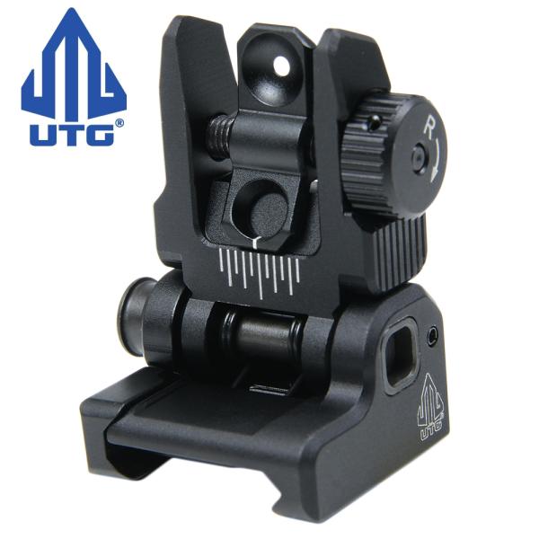LEAPERS UTG フリップアップ リアサイト AR15用 スプリング式 MNT-957 リーパ...