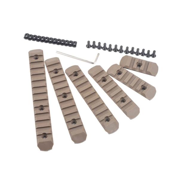 WADSN レールセクション M-LOK/KeyMod 両対応 ポリマー製 6枚セット MP0201...