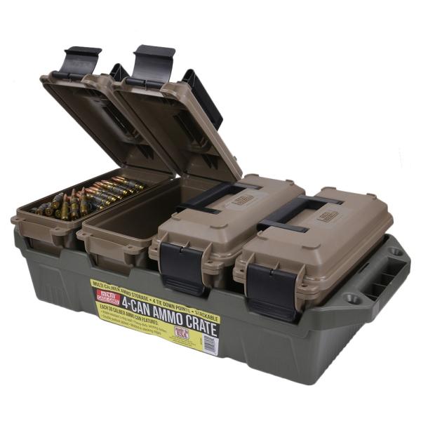 MTM アモカン .30 キャリバー 樹脂製 弾薬ケース 4個セット AC4C 弾薬箱 アンモカン ...