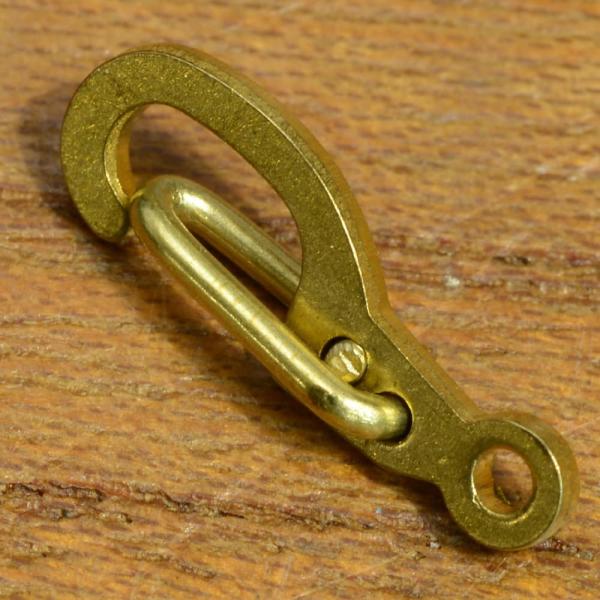 アミナスカン 真鍮 D型 クラフトパーツ スイベルスナップ Swivel Snaps ブラス レザー...