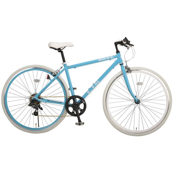 【直送 代引き不可】 OTOMO クロスバイク LIG MOVE ホワイト / スカイブルー 462...