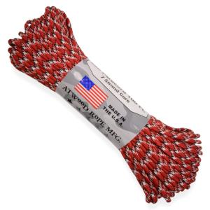 ATWOOD ROPE 550パラコード タイプ3 リアクター アトウッドロープ ARM 商用 Reactor 赤 白 黒 パラシュートコード 綱