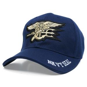 ベースボールキャップ NAVY SEAL 帽子 ロゴ入り 米国海軍特殊部隊