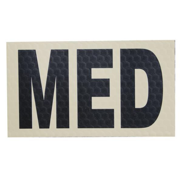 BritKitUSA ミリタリーパッチ MED 衛生兵 IR反射材 ベルクロ [ タン&amp;ブラック ]...