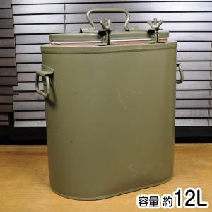 チェコ軍放出品 ミリタリーフードコンテナ 保温ボックス 約12L スチール製 軍物 軍用品 サーモコンテナ 保温コンテナ｜repmartjp