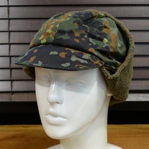 ドイツ軍放出品 ウィンターキャップ 防寒帽子 フレクター迷彩  独軍放出品 冬帽子 寒さ対策 フレックターン迷彩