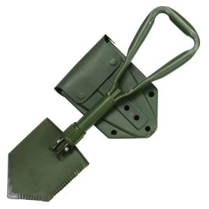 イギリス軍放出品 3つ折りスコップ 収納カバー付き DPM迷彩 [ 難あり