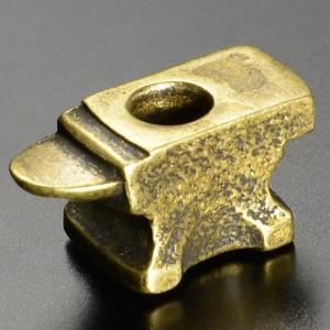 真鍮ビーズ 金床 アンビル型 ナイフストラップ用 パーツ ブラスパーツ かなとこ アンヴィル メタルビーズ 数珠玉 南京玉
