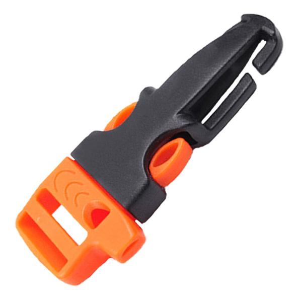 サイドリリースバックル 笛付き ウェビング用 [ オレンジ ] ハンドアクセサリー ウェビングバック...