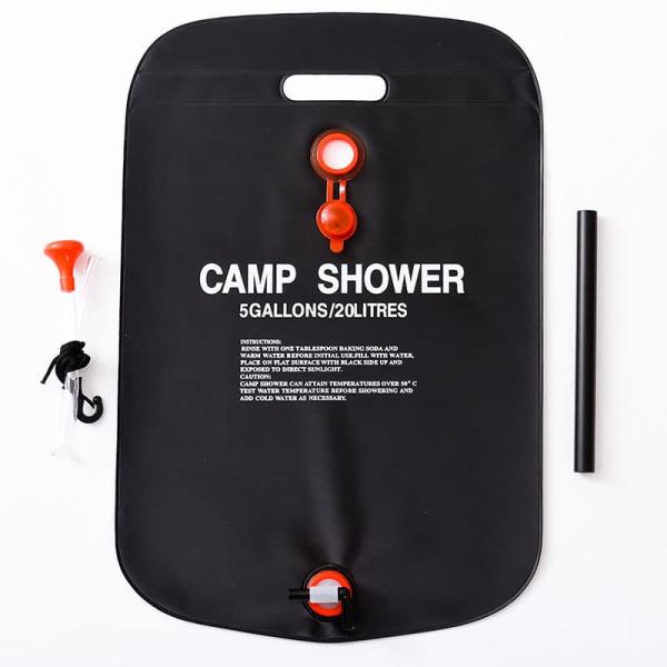 屋外用バスバッグ CAMP SHOWER ソーラーキャンプシャワー 容量20L PVC素材 キャンプ...