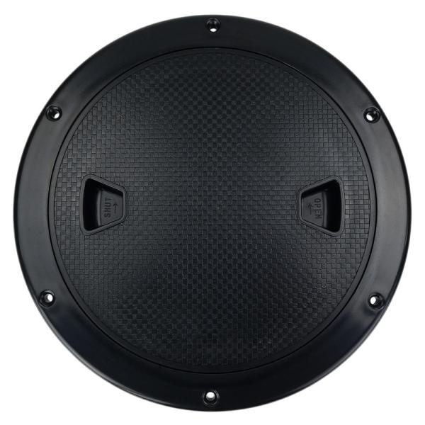 デッキハッチカバー 検査穴 RV/キャンピングカー用 ABS樹脂製 船舶 ブラック [ 8インチ ]...