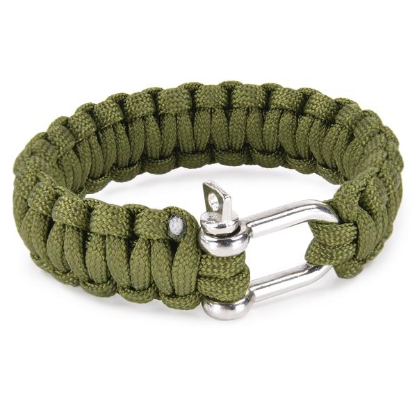 パラコードブレスレット シャックル [ オリーブドラブ ] パラシュートコード コード・ブレス 腕輪...