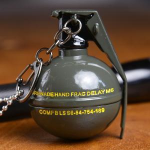 M-67手榴弾型 キーホルダー 2色塗装 金属製 M67 レプリカ 米軍