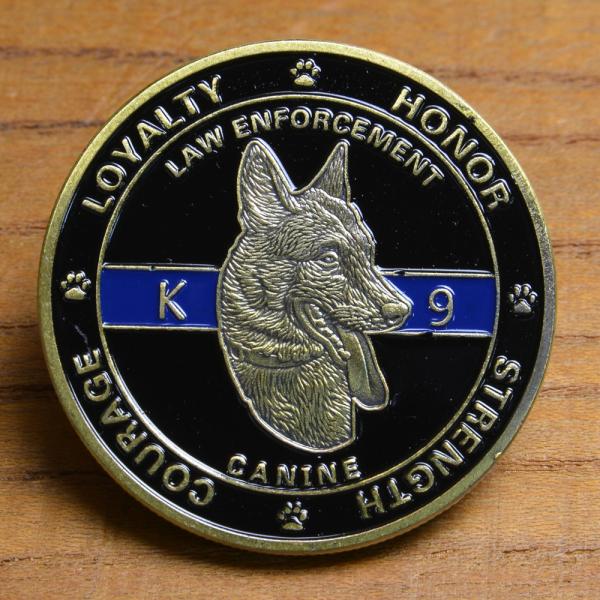 チャレンジコイン 警察犬 K9 足跡 記念メダル Challenge Coin 記念コイン poli...