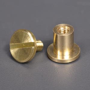 シカゴスクリュー 真鍮 コンチョネジ 径8mm [ Mサイズ ] | 組ネジ コンチョ用ネジ 革細工 レザークラフト材料