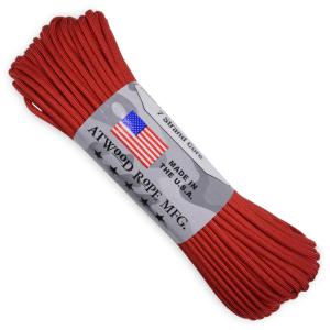 ATWOOD ROPE 550パラコード タイプ3 レッド アトウッドロープ ARM 赤 商用 パラシュートコード 綱 靴紐 靴ひも シューレース