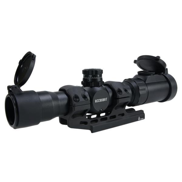 LEAPERS UTG ライフルスコープ 1-8X28mm マウント付き MRCスコープ SCP3-...