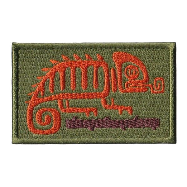式神屋 フォークロア刺繍パッチ アステカカメレオン SGY4 ミリタリーワッペン ミリタリーパッチ ...