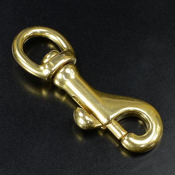 鉄砲ナスカン 真鍮パーツ 55mm×20mm スイベル ボルトスナップ Swivel Bolt Sn...