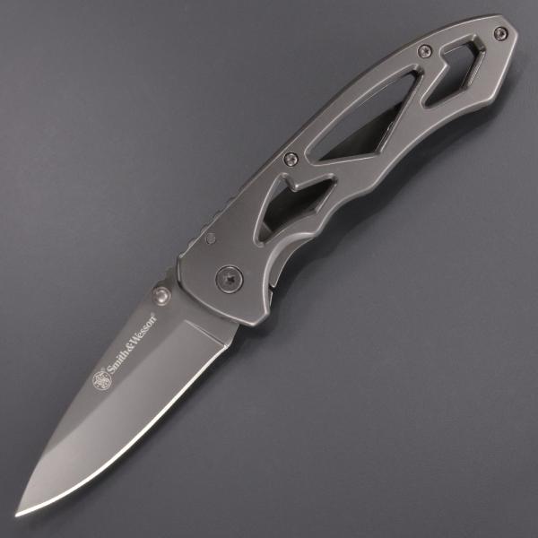 S&amp;W 折りたたみナイフ CK400L 直刃 スケルトンデザイン 折り畳みナイフ フォルダー フォー...