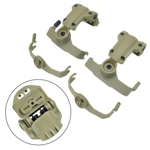 ヘルメットレールアダプター COMTACシリーズ対応 タクティカルヘッドセットアーム [ デザートア...