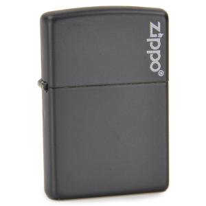 ZIPPO ジッポーロゴ 218ZL マットブラック オイルライター｜repmartjp