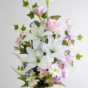 仏花 造花 お墓用 一対 ユリ 百合 トルコキ...の詳細画像4