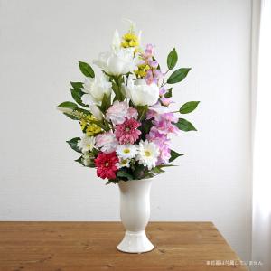 仏花 造花 単品 1束 やさしいピンクの供花 ...の詳細画像3