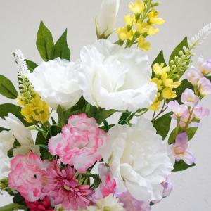 仏花 造花 一対 やさしいピンクの供花 お墓用...の詳細画像5