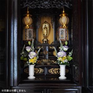 仏花 造花 お仏壇用 光触媒加工 一対 トルコ...の詳細画像1