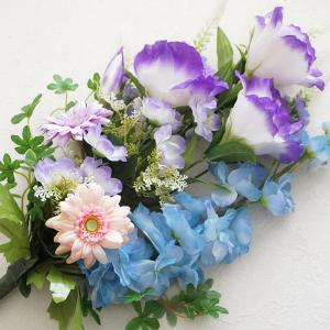 仏花 造花 お墓用 一対 トルコキキョウ ガー...の詳細画像4